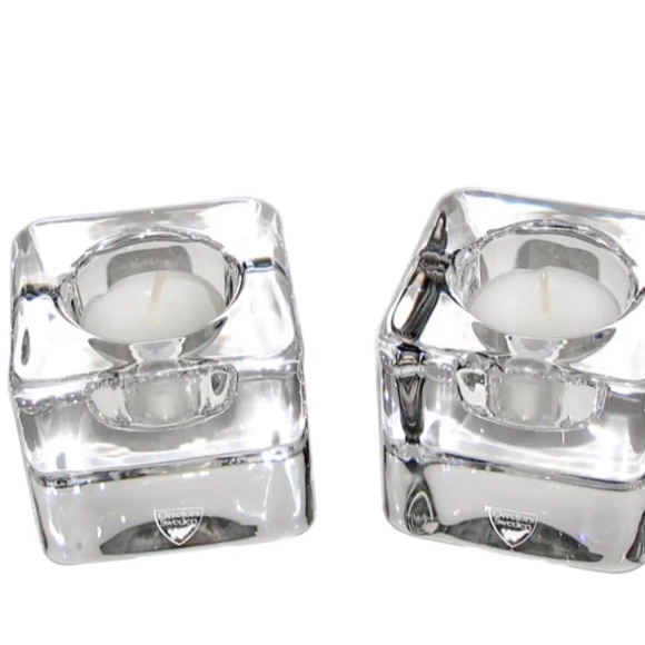 1 Set of Mid-Century Modern Crystal Votive Candleholder Goran Wärff for Orrefors - Picture 1 of 3